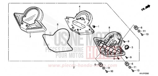 COMPTEUR CBR250RB de 2011
